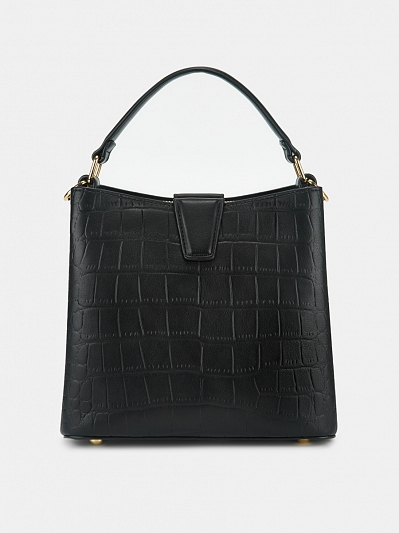 АУГС333600 Сумка женская искусственная ко жа,230x110x210,черная