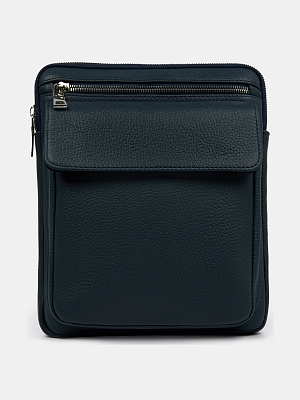 АУГС264100 Сумка мужская нат.кожа суприм 220х260х20 синяя