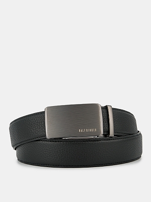 АУГР096300 Ремень мужской Ralf Ringer,нат кожа,130х3,4,черный