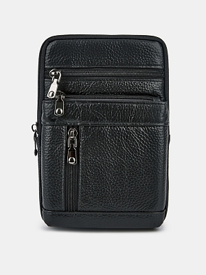 RR-112-608-11-4 Сумка мужская натуральная кожа 130x40x210,черная