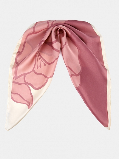 170313P-23950-06/11 Палантин женский Ralf Ringer 100%полиэстер,70х70,розов/белы