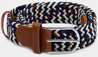 MTCP3504-04/11 Ремень мужской Ralf Ringer,90% пэ10%полиур,3,4*110-130,син/бе