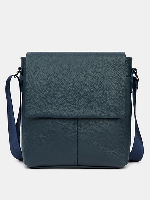 АУГС289500 Сумка мужская,натур. кожа, 270Х230Х45,синяя