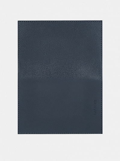 АУГЮ007600 Обложка для паспорта мужская натур.кожа,95*137*2,синяя