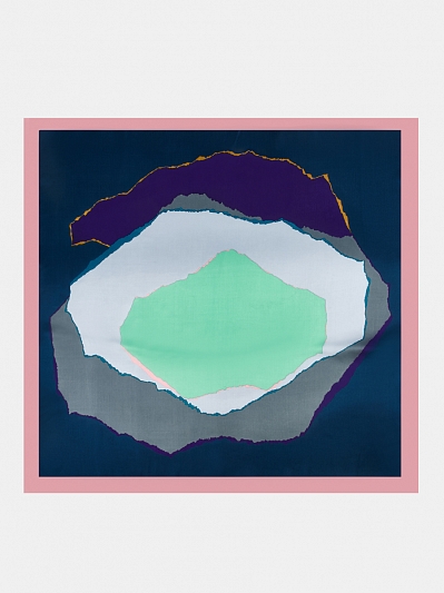 170313P-23950-04/15 Палантин женский Ralf Ringer 100%полиэстер,70х70,син/бирюз