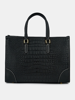 R38126-1/10 Сумка женская, искуственная ко жа,100x350x250,черная