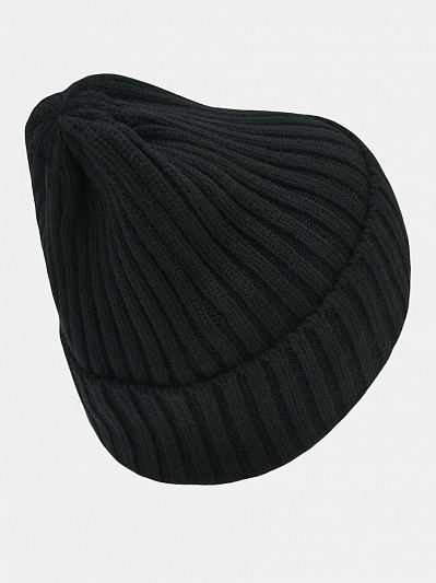 Шапка женская с шерстью,черная