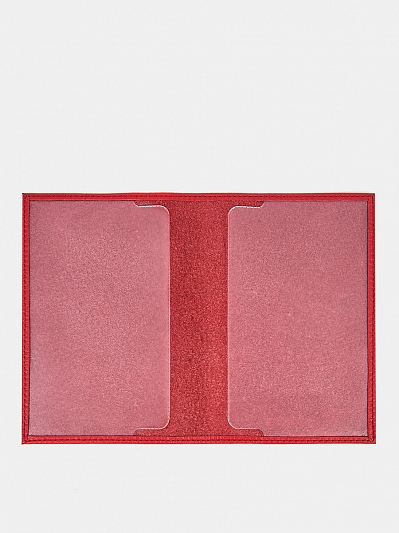 АУГЮ007200 Обложка для паспорта женская натур.кожа,95*137*2,красная