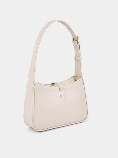 Сумка женская из натуральной кожи, белая, 24х7х16,5