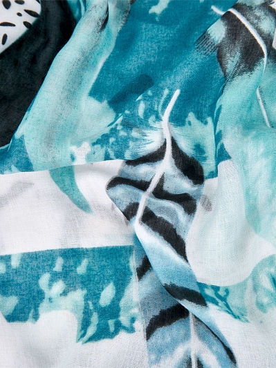 LG19-134-RF-11_Н Палантин женский 90х180 голубой