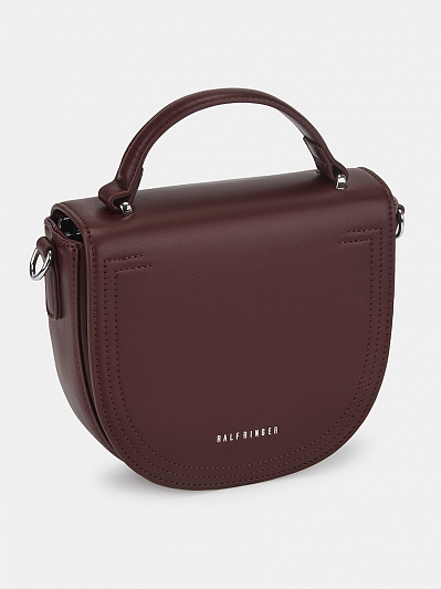  Сумка седло женская, бордовая, 22x5x19