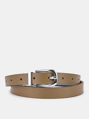 150313P-19306-12/02 Ремень женский Ralf Ringer ,натур.кожа,115х2,8,беж/голуб