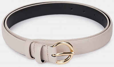 VOLOGDA03-P-02 Ремень женский натур.кожа 1300x25x2,бежевый