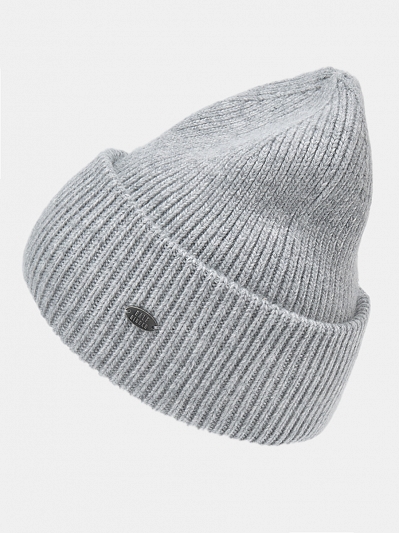 Шапка женская с ангорой, серая