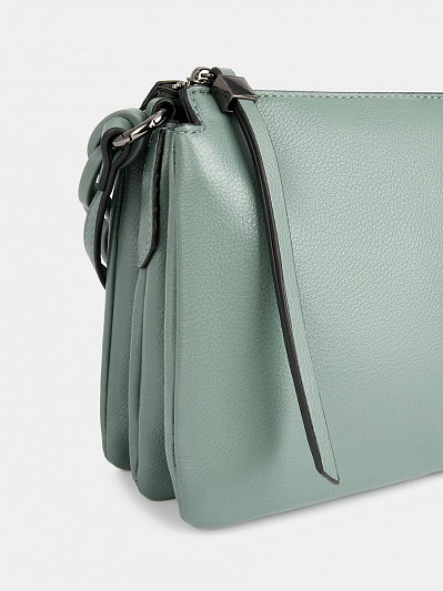 Сумка женская, зеленая,5x24x19