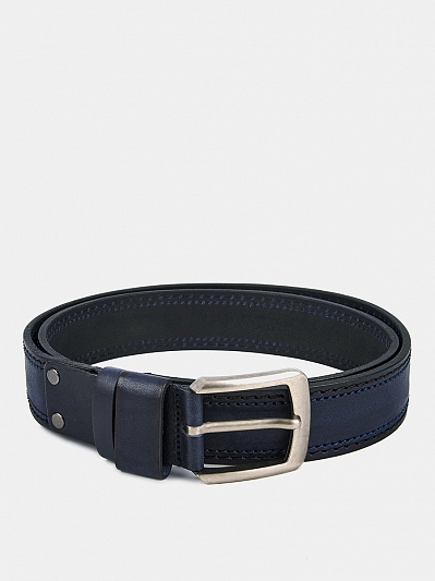 АУГР092400 Ремень мужской натур.кожа, 120-130см,синий