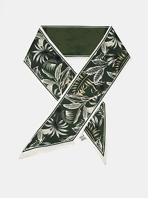 170313P-24169-14 Шарф женский Ralf Ringer 100%полиэстер,14х145,зеленый