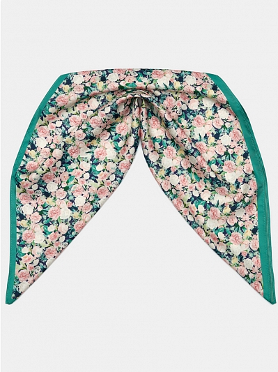 170312P-17494-14_Н Платок женский,100%полиэстер ,55*55, зеленый