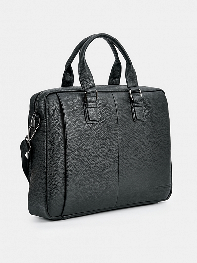 АУГС330600 Сумка мужская экокожа 100% ,300х80х290,черная