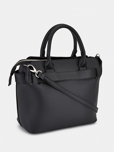 Сумка тоут женская, черная, 36x23x12