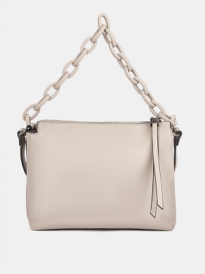 R21106/33 Сумка женская, искуственная ко жа,50x240x190,сер-бежевая