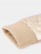 LB-CP-51-RF-gold/cream_Н Рукавицы женские,текстиль/трик отаж,р.M,золотисто-бежевые