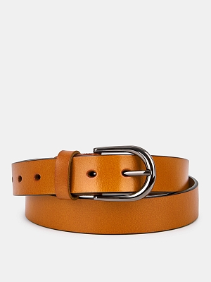 150313P-22623-25 Ремень женский Ralf Ringer ,натур.кожа,115х2,8,рыжий