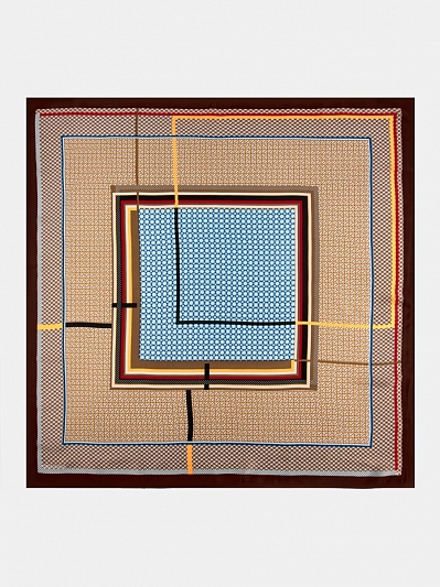 170313P-17514-02/25 Палантин женский Ralf Ringer 100%полиэстер,70х70,коричн/ора