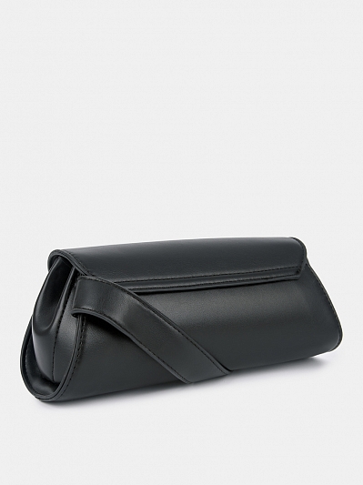 Сумка багет женская, черная, 25*10*10