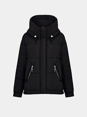 АУОЧ037800 Куртка женская,полиэстер, ,длина 65,черная