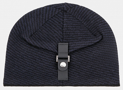 110423P-18715-04_Н Шапка мужская,90%вискоза ,10%кашемир,син/черная