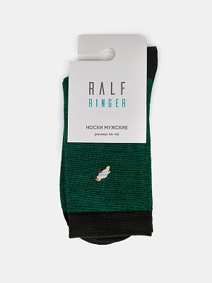 АУОН060000 Носки мужские хлопк 1пар 20см с конр.пяткой и носк,р.29т-зел