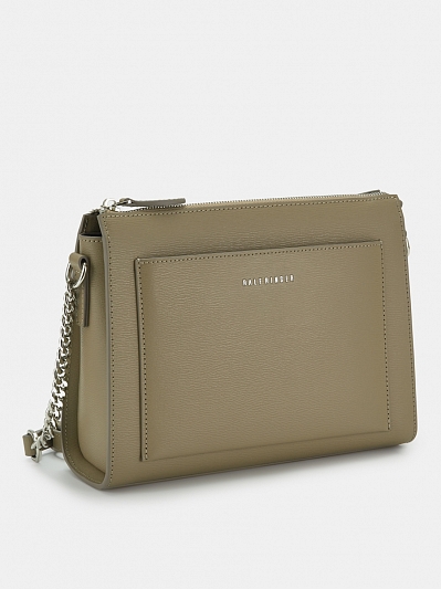 Сумка женская из натуральной кожи, коричневая, 25х7,7х19,7