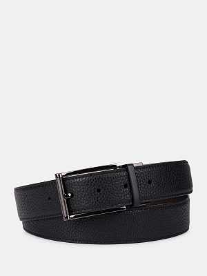 151423P-20393-01/02 Ремень мужской натур.кожа 1300x35x2,черный/коричневый