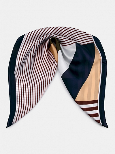 170313P-23950-04/11 Палантин женский Ralf Ringer 100%полиэстер,70х70,синий/белы