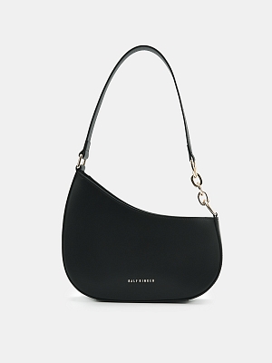 Сумка женская из натуральной кожи, черная, 25,5х6х20