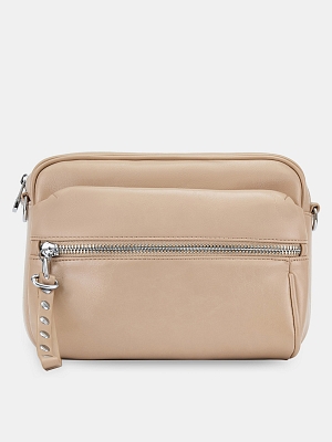  Сумка поясная женская, бежевая
