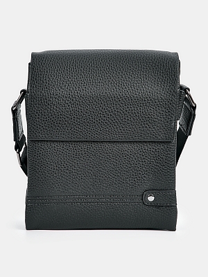 АУГС330900 Сумка мужская экокожа 100% ,200x40x220,черная