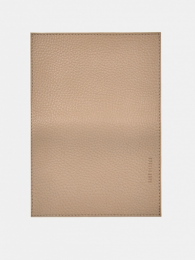 АУГЮ007100 Обложка для паспорта женская натур.кожа,95*137*2,бежевая