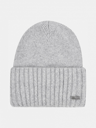 Шапка женская с ангорой, серая