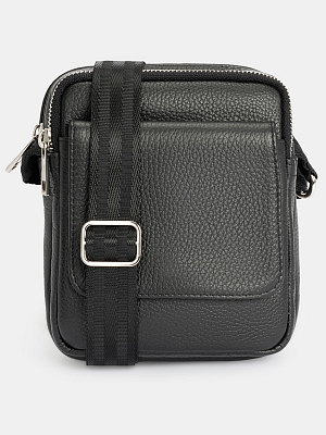 АУГС190800 Сумка мужская нат.кожа 150*180*70 черная