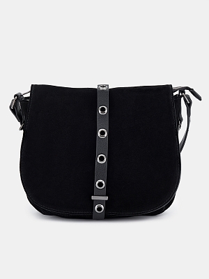 RR-91-382-11-4 Сумка женская,натур.велюр 60%, экокожа 40%,250x140x230,черная