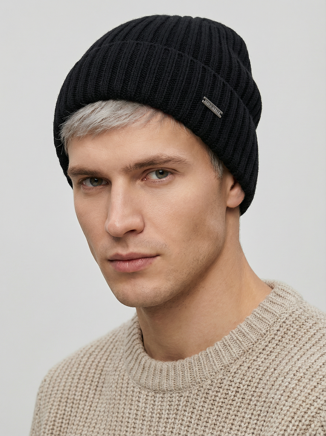 АУГЧ093600_Н Шапка мужская Ralf Ringer 70%акрил,30%шерсть,черная