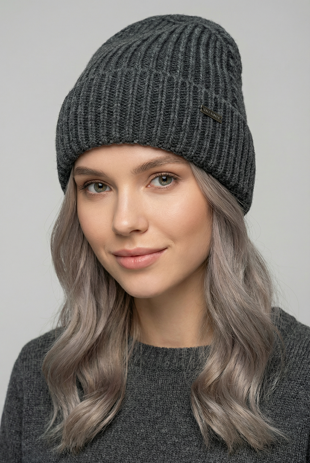 АУГЧ093300_Н Шапка женская Ralf Ringer 50%шерсть,50%акрил,серая