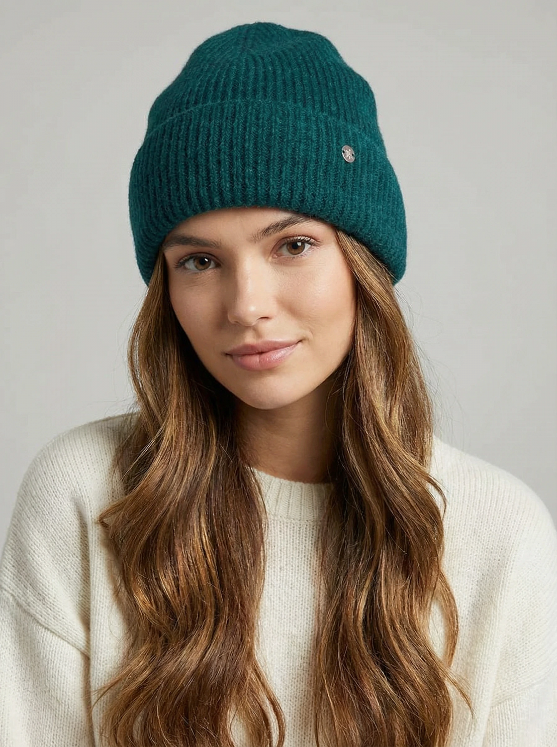 LANCASHIRE03-L-14_Н Шапка женская Russian Look50%а крил27%нейл.10%мохер б/р зелен