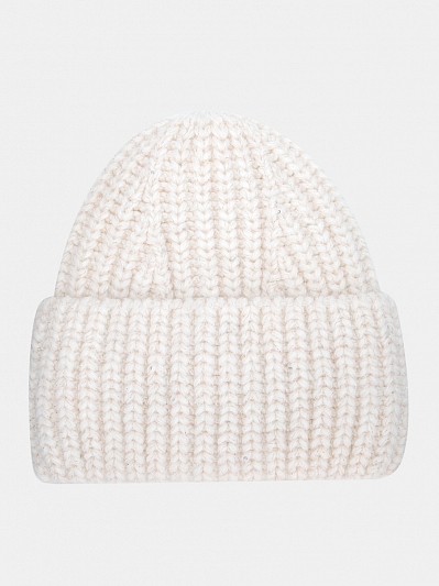 Шапка женская с ангорой, белая