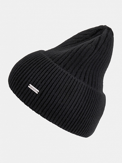  Шапка женская с ангорой, черная