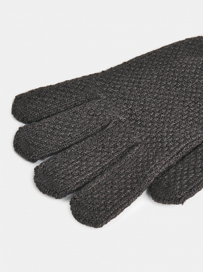 АУГП113700_Н Перчатки муж.Ralf Ringer,70%ак рил,30%шерсть,1 размер,сер