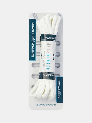 В865-6/100-90 Шнурки для обуви круглые 6 мм,90 см белые