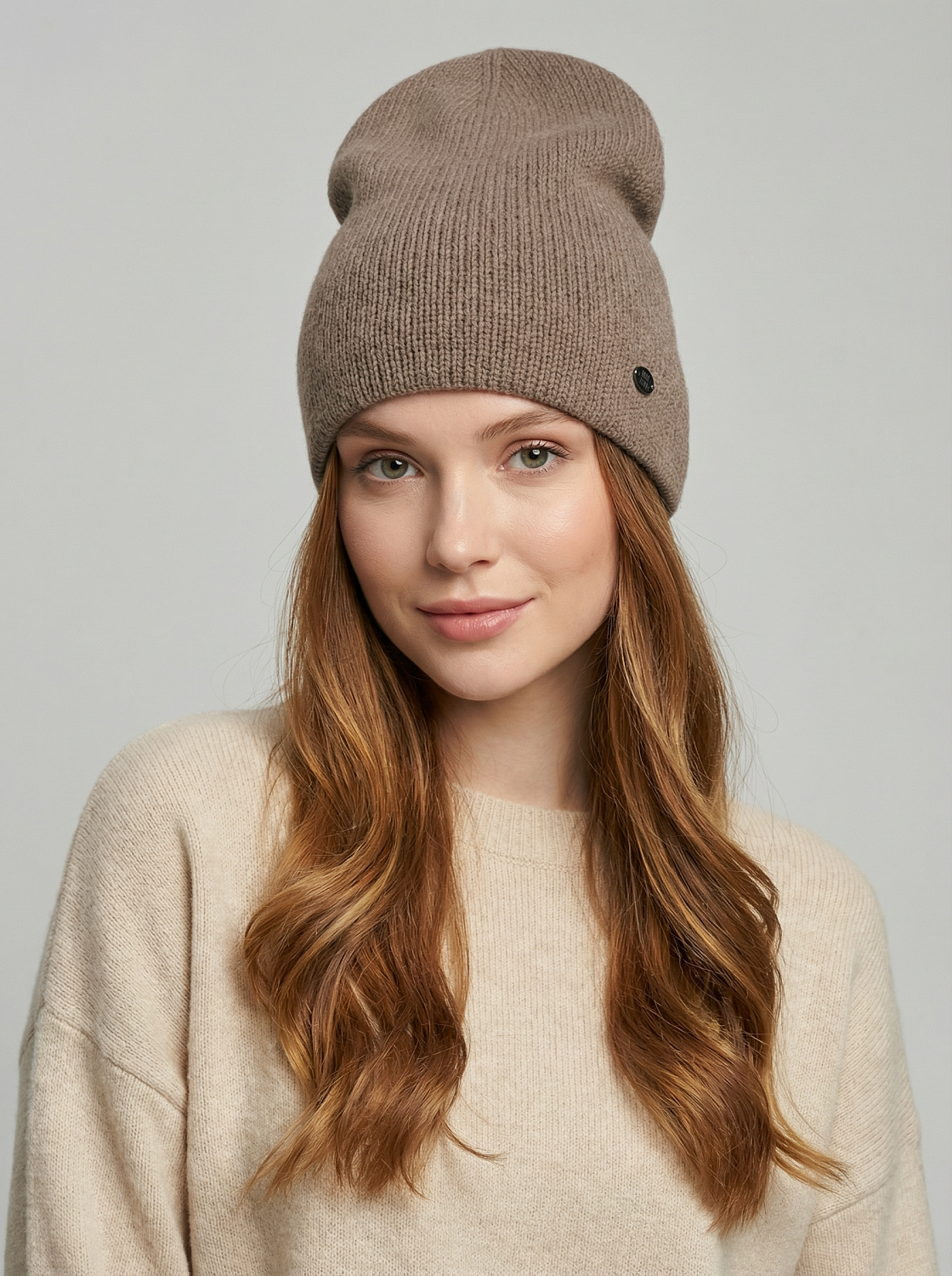 АУГЧ089500_Н Шапка женская Ralf Ringer 50% шерсть,50%акрил,бежевая